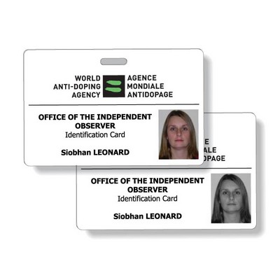 Premium Plastic ID Neck Tags Horizontal Style 4.13"x2.63" Full Colour on front, Black on back