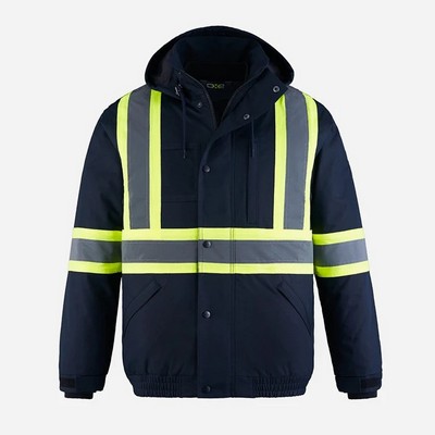 Peterbuilt Adult Hi-Vis 3" 1 Bomber Jacket w/Detachable Hood