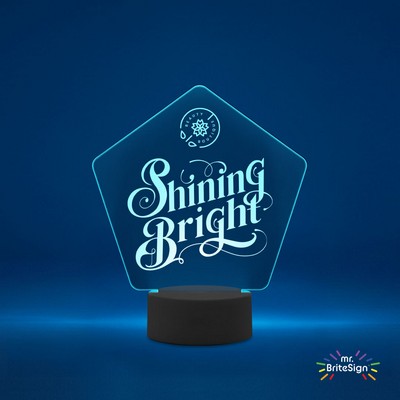 mr.BriteSign LED Acrylic Sign - Pentagon