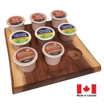 Live Edge Coffee Pod Selection Display - 9 Pods